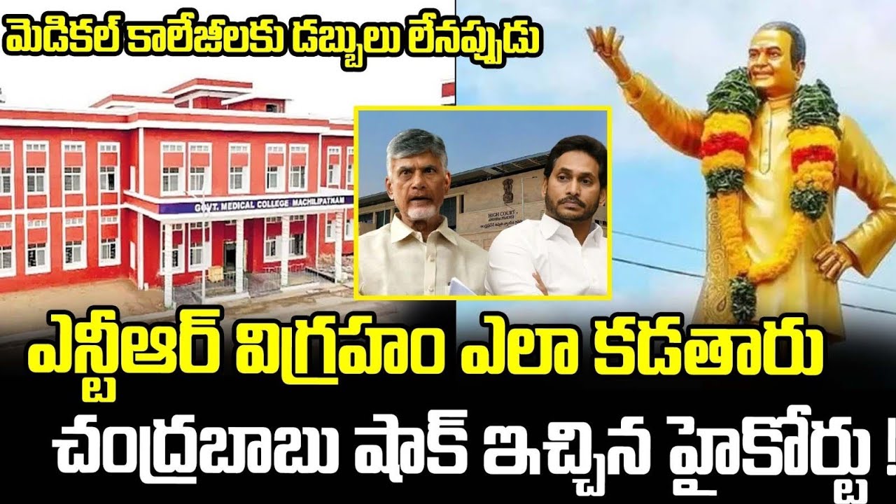 మెడికల్ కాలేజీలకు డబ్బులు లేనప్పుడు ఎన్టీఆర్ విగ్రహం ఎలా కడతారు చంద్రబాబు షాక్ ఇచ్చిన హైకోర్టు!