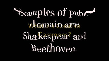 Copyright, Fair Use, Public Domain, and Creative Commons.