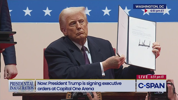 President Trump Signs Executive Orders at Capitol One Arena