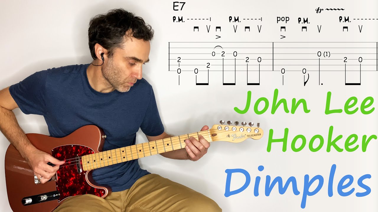 John Lee Hooker - Dimples - guitar lesson / tutorial / cover with tab