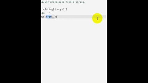 how to remove leading and trailing whitespaces in string