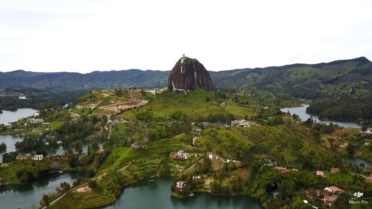Aerial view Stunning Guatapé - El Peñol