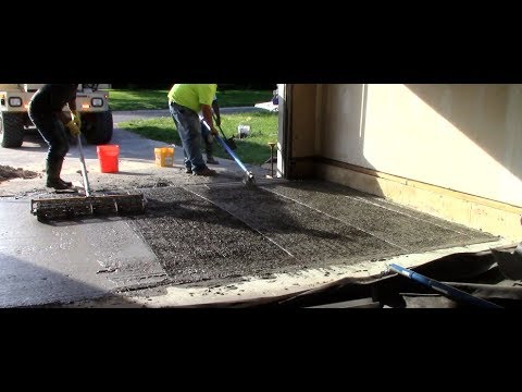 Concrete Roller Tamper Garage Floor Replacement Youtube