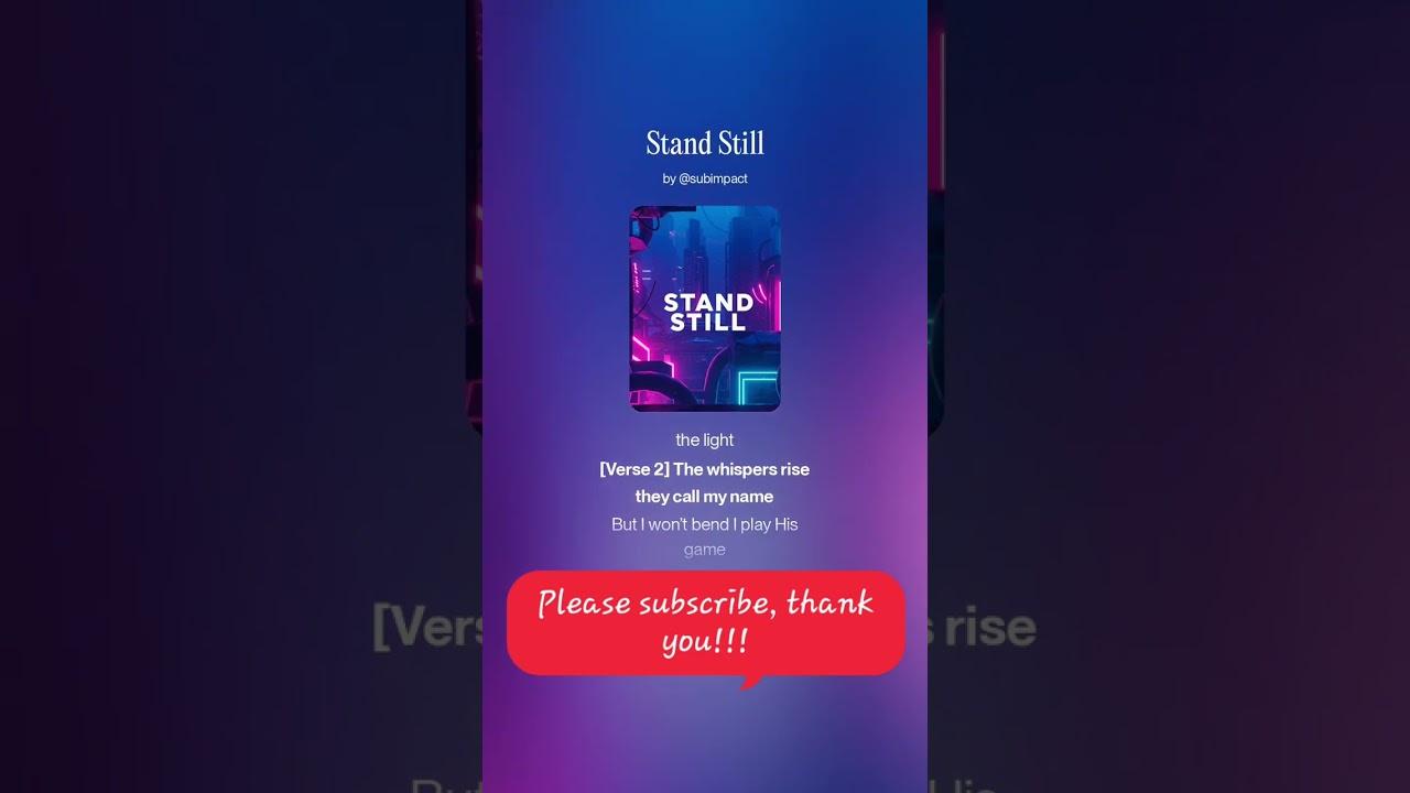Watch Stand Still - A Future Bass Inspired by Exodus 14:14 on YouTube Watch Stand Still - A Future Bass Inspired by Exodus 14:14 on YouTube