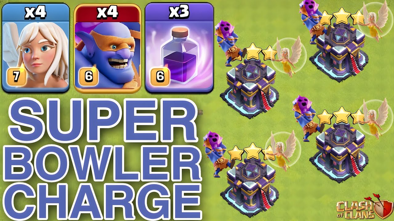 Super Bowler Attack Strategy With Rage Healer!! Best Th15 Attack ...
