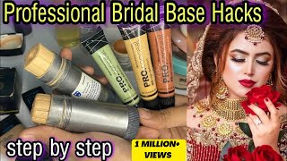 Professional bridal Base Hacks | Party base makeup in Urdu Hindi #beautyhacks #makeup #bridalmakeup