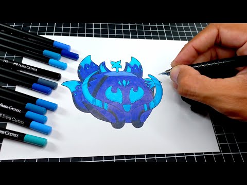 como DESENHAR a FRUTA KITSUNE de BLOX FRUITS - HOW TO DRAW KITSUNE BLOX FRUITS