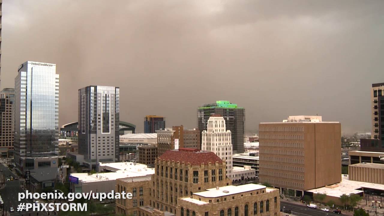 Dust Storm Hitting Downtown Phoenix | August 9, 2016 - YouTube