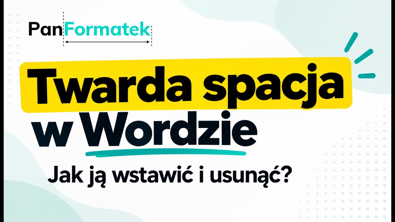 Twarda spacja w Wordzie – jak usunąć samotne litery? | Ctrl + Shift ...