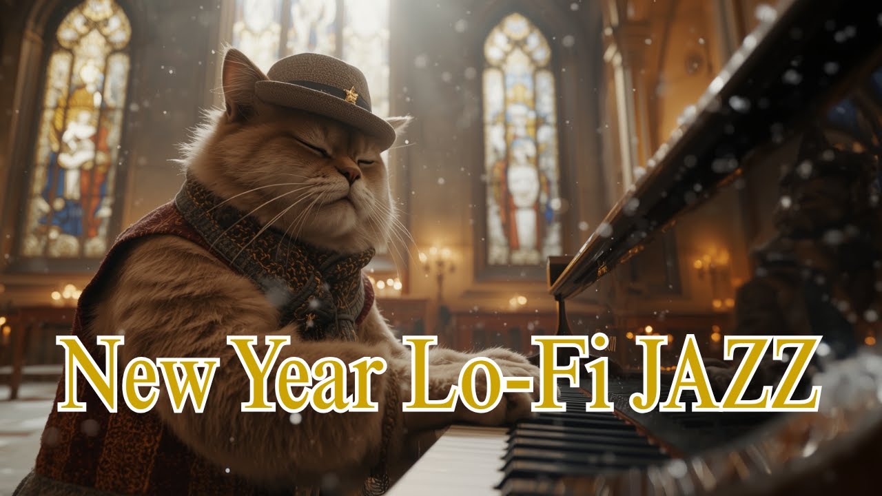 Новогоднее Lo-Fi джаз-кафе｜Надеждный свинг и уютное пианино в зимнем свете