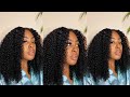 QUICK INSTALL GLUELESS SHORT KINKY CURLY TRANSPARENT LACE WIG FT ASHIMARY HAIR