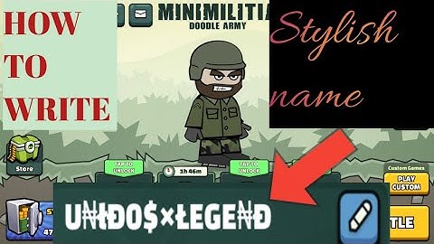 How to write stylish name in minimilitia 👍😎