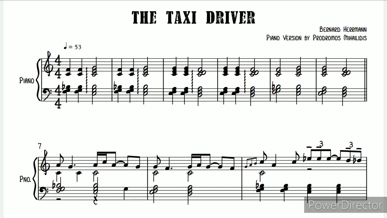 Taxi Driver-Piano transcription🎹 