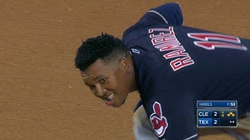 CLE@TEX: Ramirez plates two with single to right