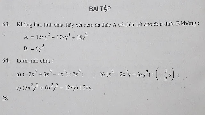 Làm bài tập chia đa thức cho đơn thức năm 2024