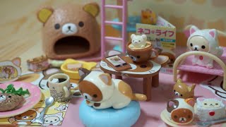Re-Ment Rilakkuma Cat Cafe Unboxing [FULL SET/CLOSE UPS]