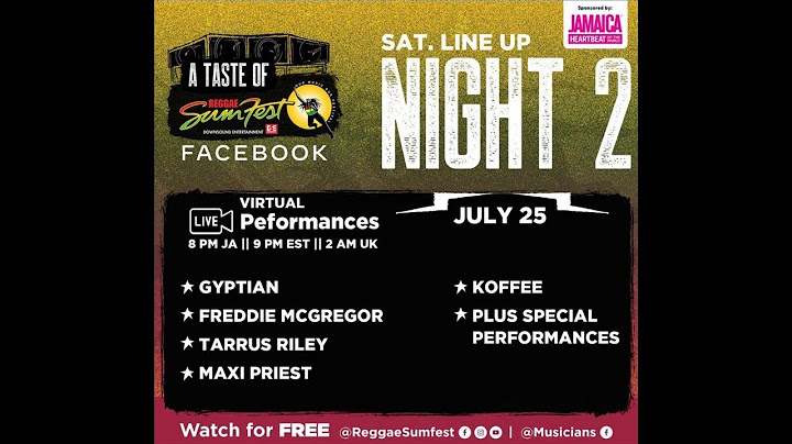 A Taste of Reggae Sumfest Night 2