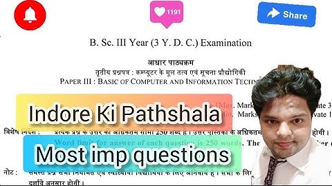 B.Sc Final Year Basic of Computer and IT paper #2022, B.Sc 3rd year for all university#imp 3 min में