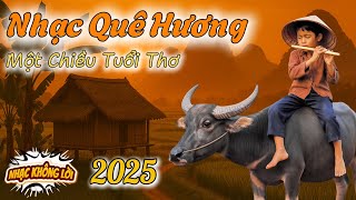 Nhạc Quê Hương 2025 – Chiều Vàng Trên Lưng Trâu | Sáo Trúc, Đàn Tranh, Nhạc Không Lời Thư Giãn