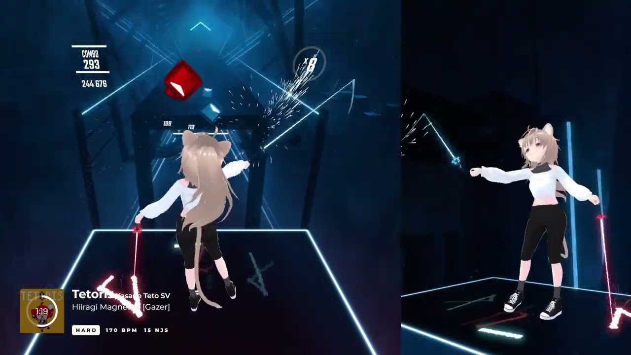 Beat Saber　テトリス　重音テトSV【ビートセイバー】