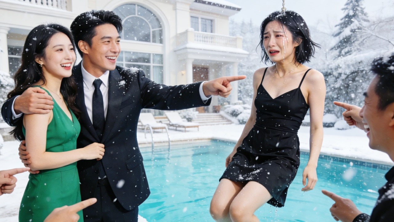 Husband pushed me into cold pool for mistress. I returned as billionaire’s heir—he cried!