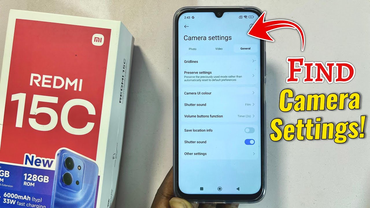How to Find Camera Settings on Redmi 15C! 