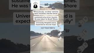Viral Dashcam Captures Car Flying Over Multiple Lanes on Long Island #daytodaygist #usa #carcrash