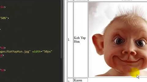 7. Image inside the Table Cell in html using Sublime Text