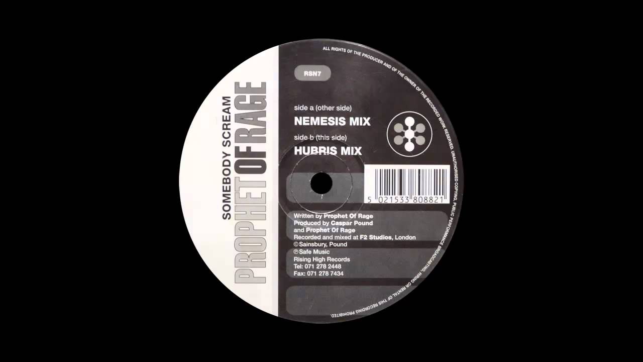 PROPHET OF RAGE - Somebody Scream ( hubris mix ) ( RISING HIGH RECORDS )