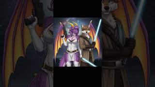 trans dragonfurry princess Layla &amp; Wendell Skywalker wolf Waltz romantic tribute 😘🤗