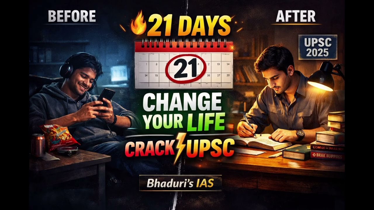 Change habit in 21 day and crack UPSC and any Exam 