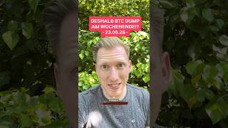 Krypto: Deshalb heftiger Bitcoin Dump am Wochenende!?🤯😳😱