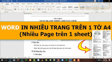 MS Word In nhiều trang trên 1 tờ giấy A4 | Print pages on 1 sheet