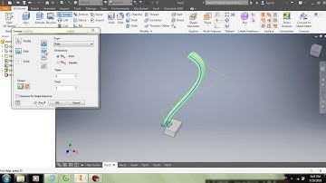 Hướng dẫn thanh lệnh SWEEP trong 3D MODEL Inventor 2018
