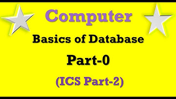 Database Lecture 1 | Database lectures ICS Part 2 Computer 2nd year | Lahore board computer lectures
