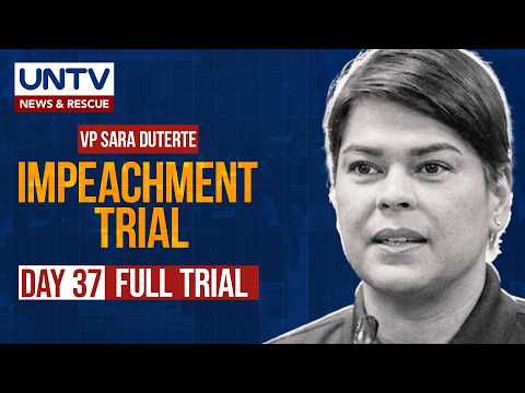 FULL TRIAL: Impeachment Trial of Vice President Sara Duterte, Day 37 – October 9, 2026