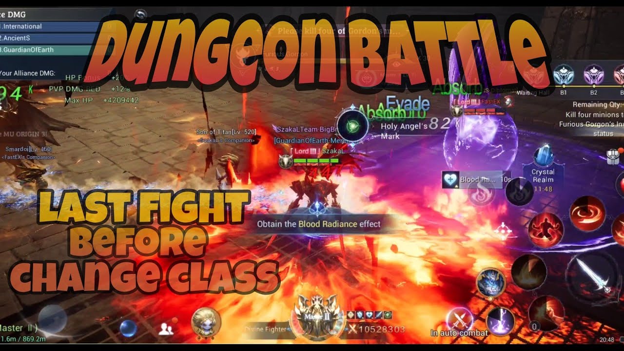 [ MU3 ] Dungeon Battle PvP Gameplay Fighter [ Evasion + Heal bulid ] Last Fight Before Berserker