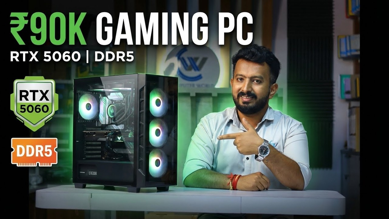 ₹90,000 PC Build Explained 💻 | RTX 5060 + DDR5 | Gaming, Editing & Workstation