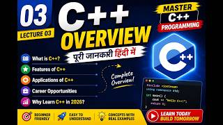 03 C++ Overview in Hindi What is C++ Features, Applications & Career Scope Master C++ Programmin