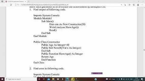 Demonstrating use of Class Constructor & Destructor in VB.NET