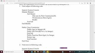 Demonstrating use of Class Constructor & Destructor in VB.NET Profile
