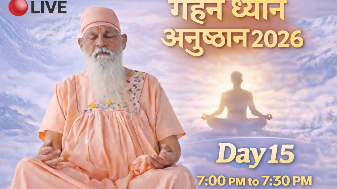 Day 15 | 🔴 LIVE | Gahan Dhyan Anusthan 2026 | Shri Shivkrupanandswami