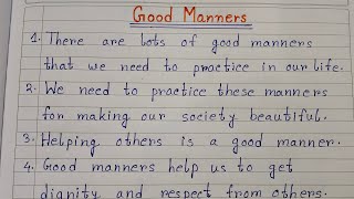 10 Lines On Good Manners | Essay On Good Manners In English | Easy Lines On Good Manners