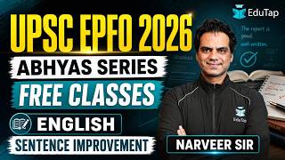 UPSC EPFO Free Classes 2026 | UPSC EPFO English Free MCQs | UPSC EPFO English Important Topics
