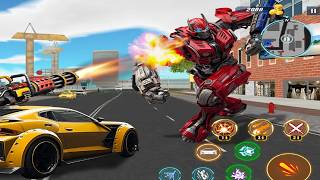 Flying Drone Transform Robot - Robot Car Drone Transformation Game - Drone Robot Shooting screenshot 1