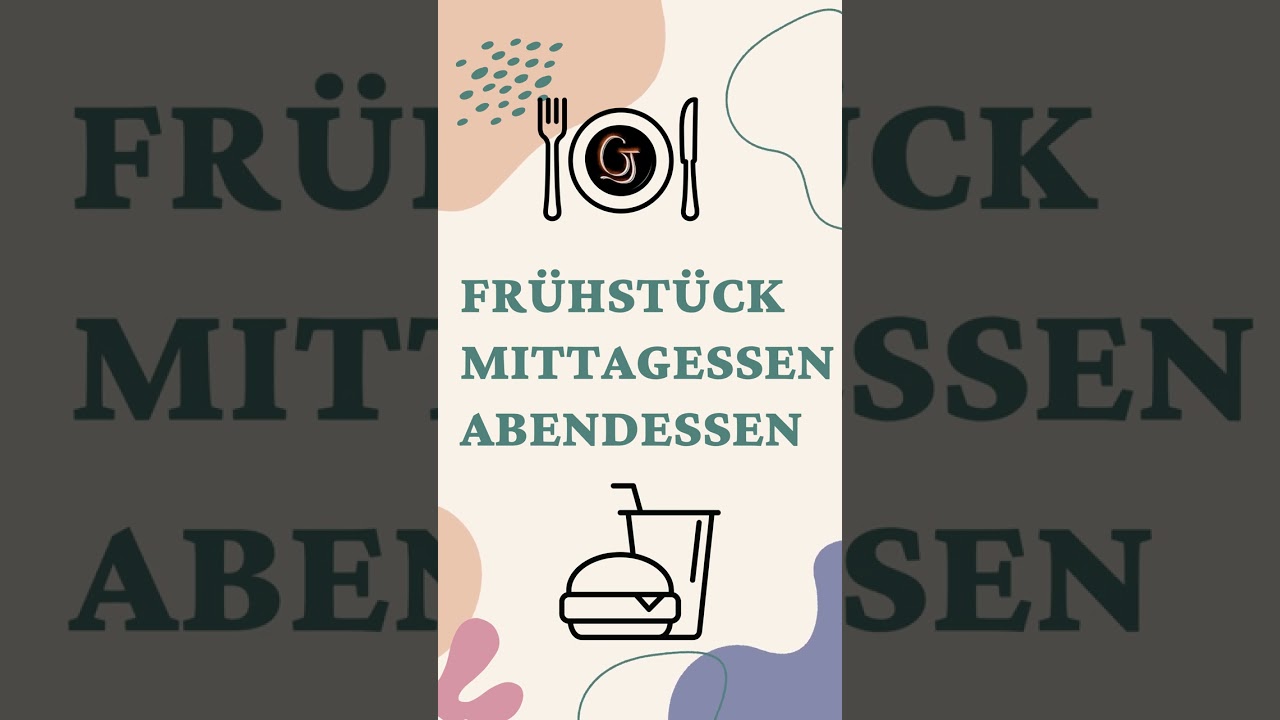 German words for Breakfast | Lunch | Dinner | german language