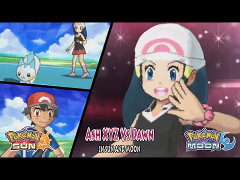 Pokemon Sun and Moon Trainer Ash Vs Dawn (Ash XYZ)