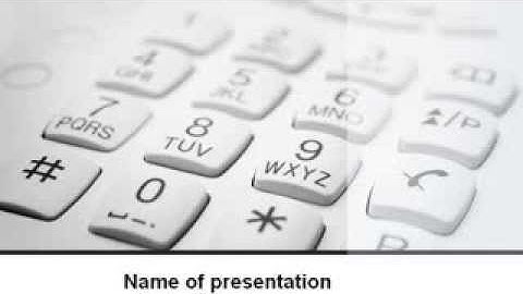 Phone Dial Pad PowerPoint Template by PoweredTemplate.com