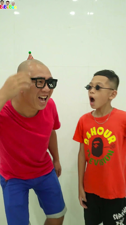Funny video | Tiny vs giant happy birthday hat #comedy #funny #shorts