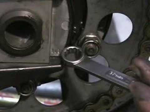 Motorcycle Rear Wheel - Installation and Chain Adjustment